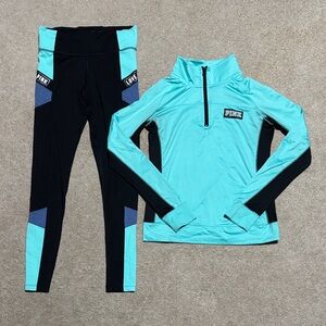 PINK Turquoise Activewear Set